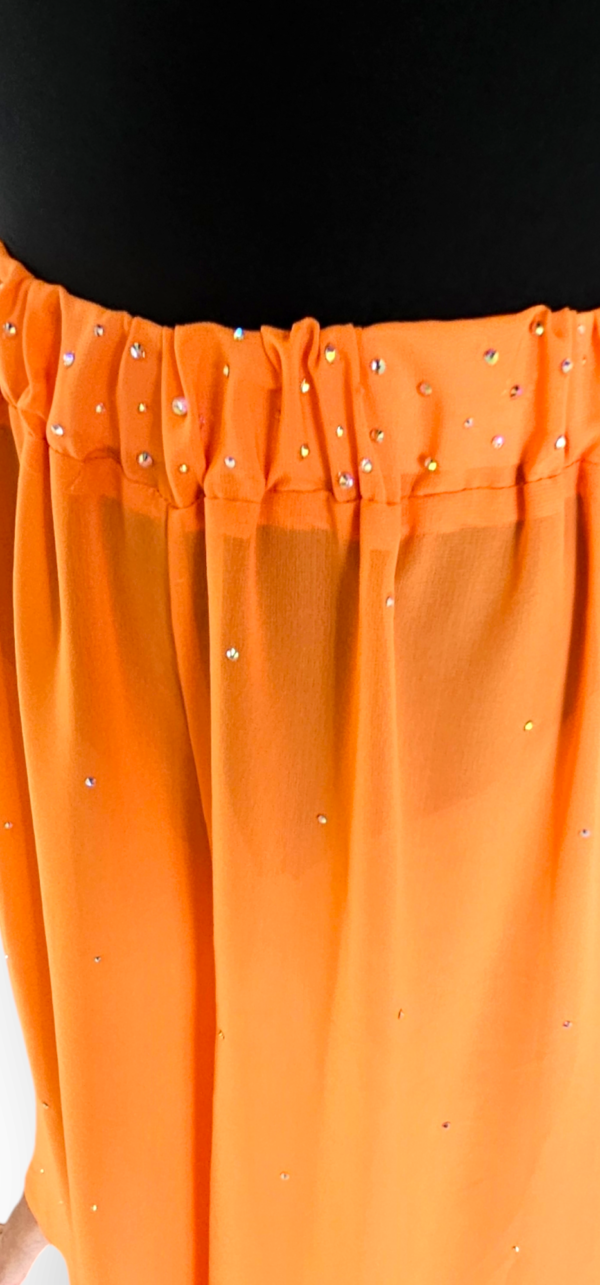 Spodnie do Tańca z szyfonu Orange Crystals XS/S/M - Image 4